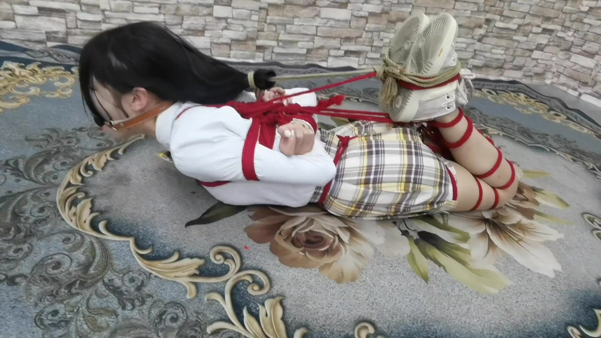 【HD飞天】新模特语涵口球加压舌口环驷马挣扎