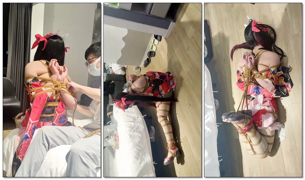 【此间鸽者】花火cos超紧后手观音驷马紧缚