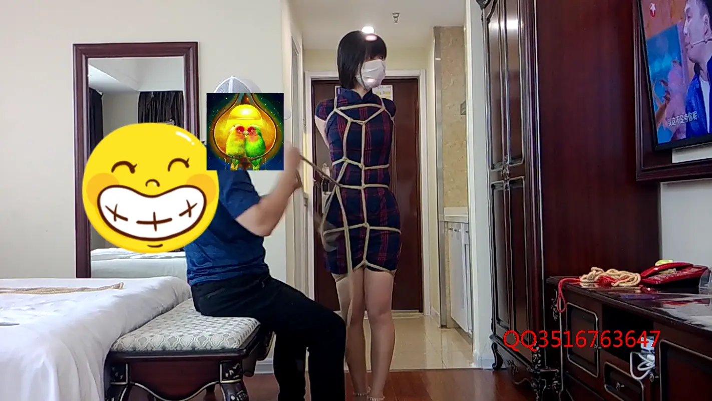 [江山原创] 新模东方舞美女，欧式直臂半身缚+五花超紧驷马