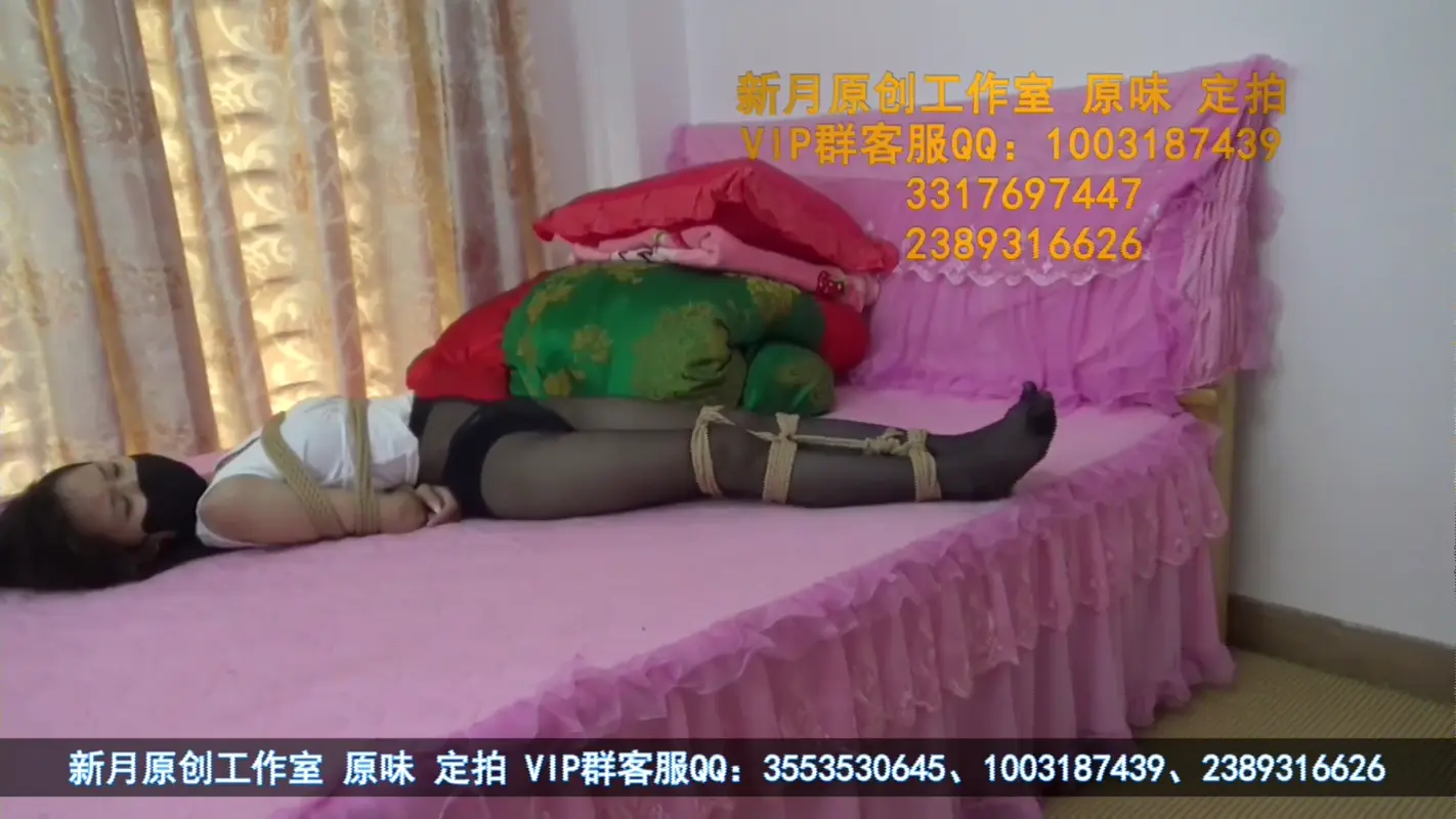 【新月原创】【琳媚】剧情片 足踝少女 剧情非常丰富 被扒成内裤+黑丝 各种拉扯 捆绑挣脱 玩JIO 大字TD等