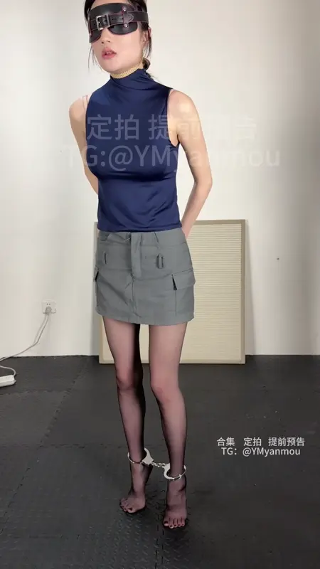 【眼眸出品】《勒脖垫脚悬吊+强制弯腰行走166》