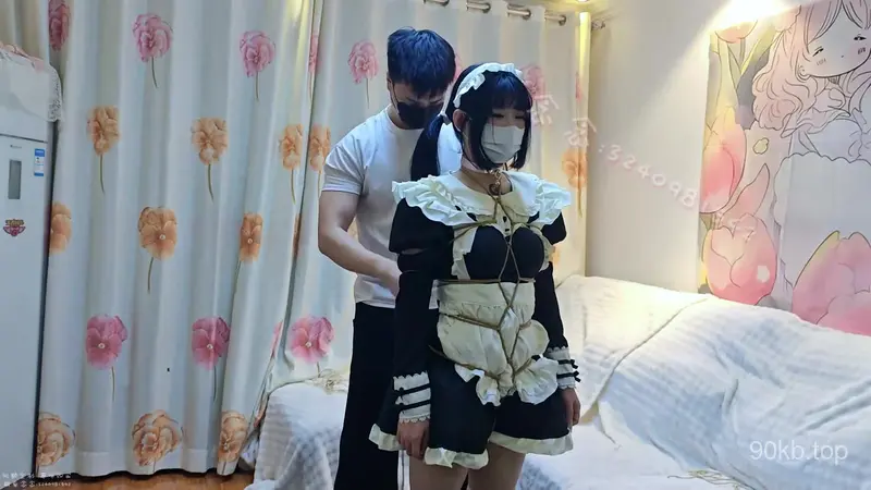 【司念念】女仆装龟甲+并腿缚捆绑过程