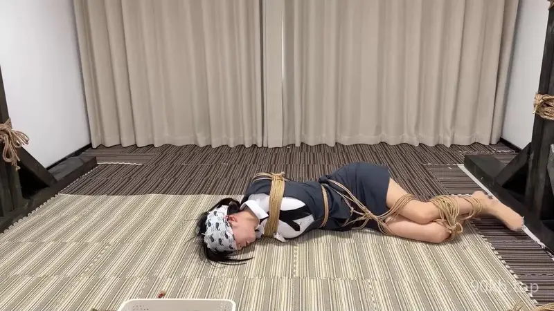 【象人工作室】【嗷嗷】女商业间谍抓获！欧式直臂凌乱细绳绑架装箱！ 下