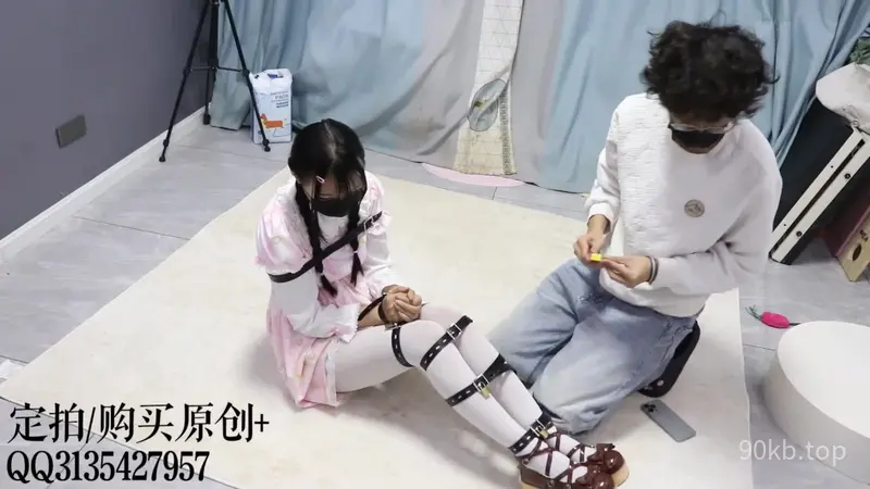 【咕咕原创】lo娘の逃生挑战！萝莉限时逃脱游戏！90秒未解开追加束缚，失败放弃则接受体罚，否则永不解开~