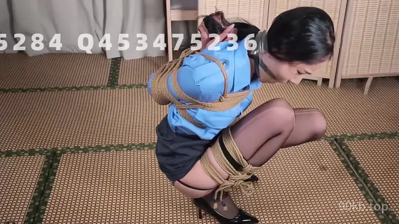 【象人工作室】【脱缚挑战】复刻后手观音折腿缚，各位觉得美女能脱困吗？让我们拭目以待！